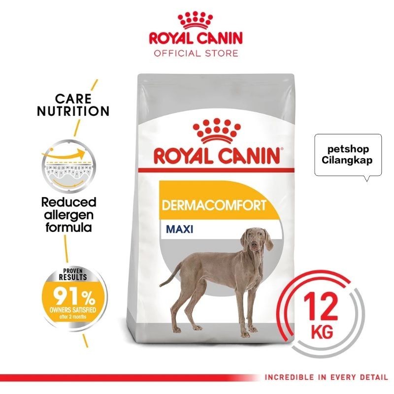 Royal Canin Maxi Dermacomfort 12 kg - Pengiriman Luar Kota