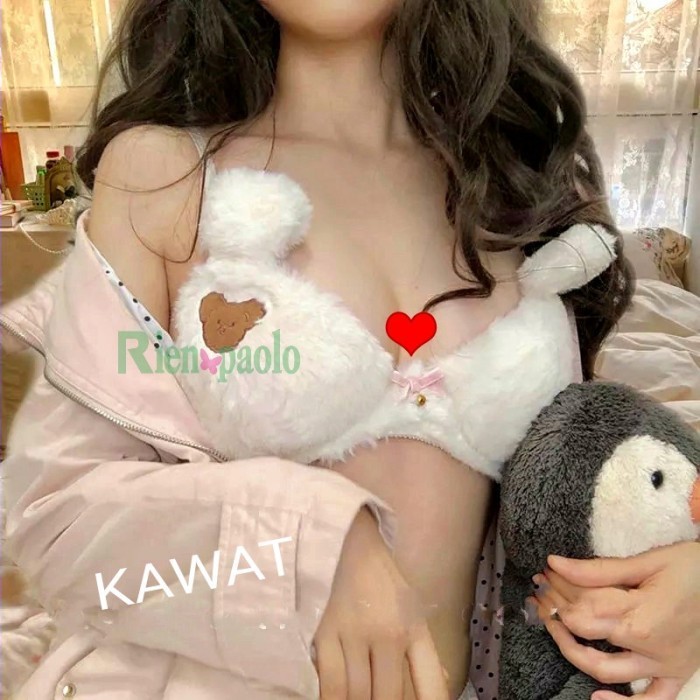 Ready stok Bra Set Sexy Wanita Bh Fancy Premium Rien Paolo Bulu Bulu Lucu