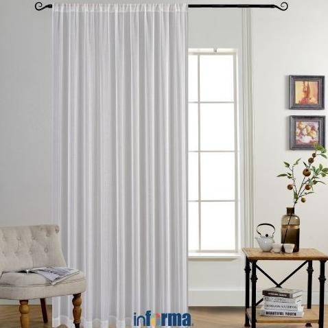Big Sale Informa - Informa 280X250 Cm Vitrace Gorden Stripe Brush - Putih Terbaik