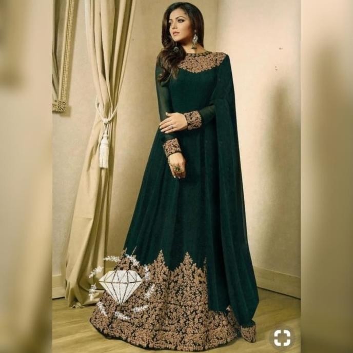 Baju India Miss Rani Hijau Botol Baju Muslim Pesta Mewah Mx Dra Vt