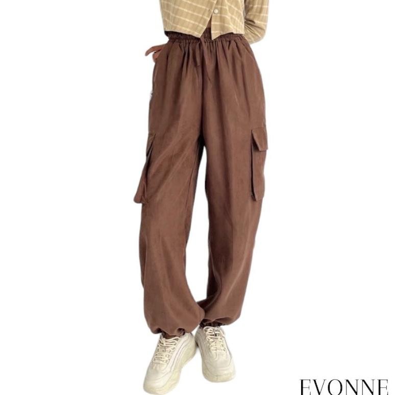 Promo Thr Evonne Bawahan Celana Wanita Joger Artha Pants Kulot Celana Polyester Premium Jumbo E-267 