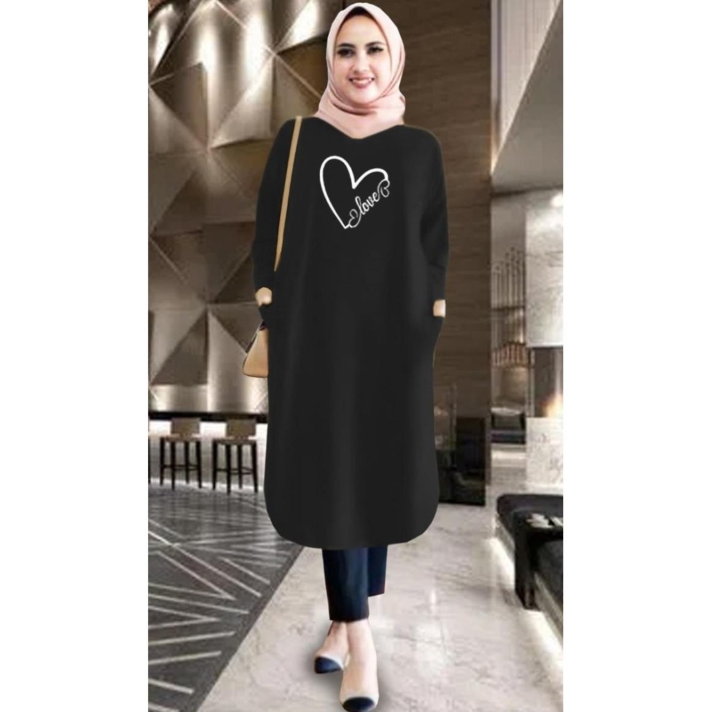 Tunik Wanita Muslim /Tunik Kekinian / Tunik Murah / Tunik Kaos
