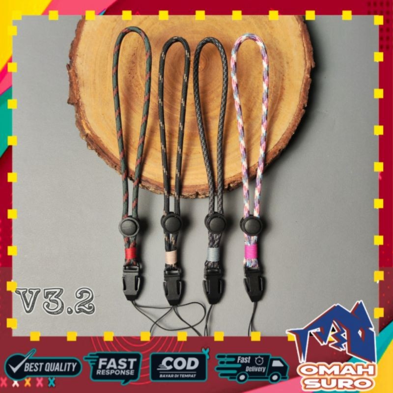 V3.2 WRIST STRAP PARACORD LANYARD HAND/ FINGER TALI GANTUNGAN HP/HANDPHONE/USB/FLASHDISK/KAMERA/ID C
