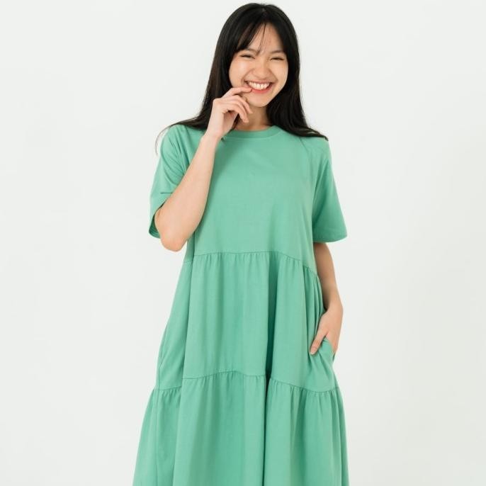 Tunik Kaos Emikoawa Basic Dress Lengan Pendek Kaos Wanita