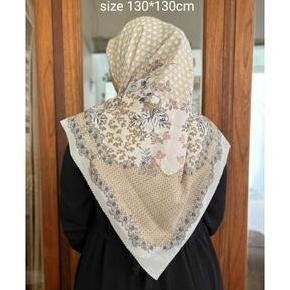 Vc Jilbab Hijab Kerudung Segi Empat Jumbo Voal Motif Syari Syar'I Lc