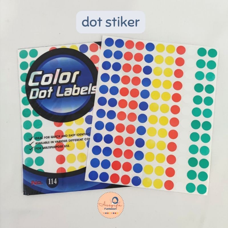 

Stiker dot 13 mm warna warni | sticker dot labels no 114