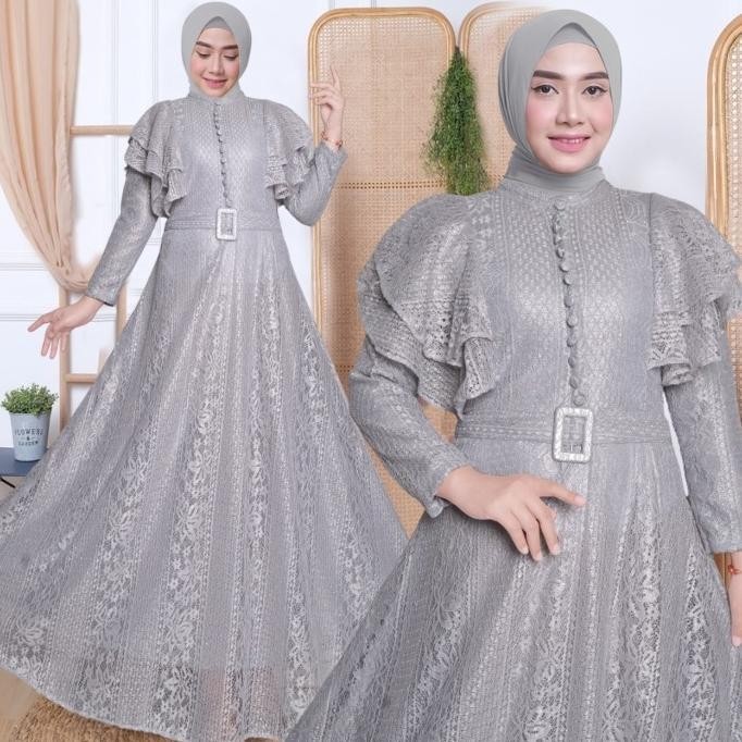Gamis Pesta Helena Gold Gamis Cantik Mewah