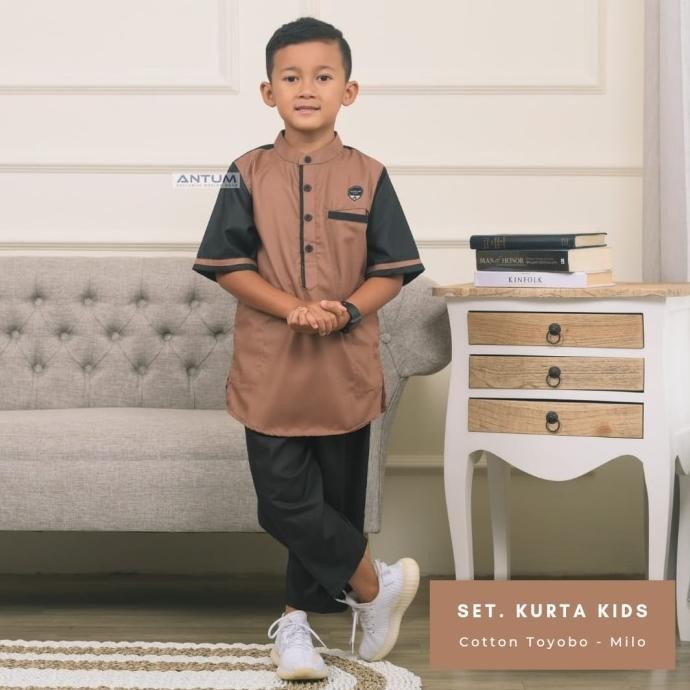 Koko Anak Laki Laki Antum - Kurta Anak Cowok - Baju Koko - Size Xxl