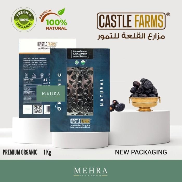 

Kurma Ajwa Madinah Castle Farms Premium Organic / Medina / Nabi 1 Kg