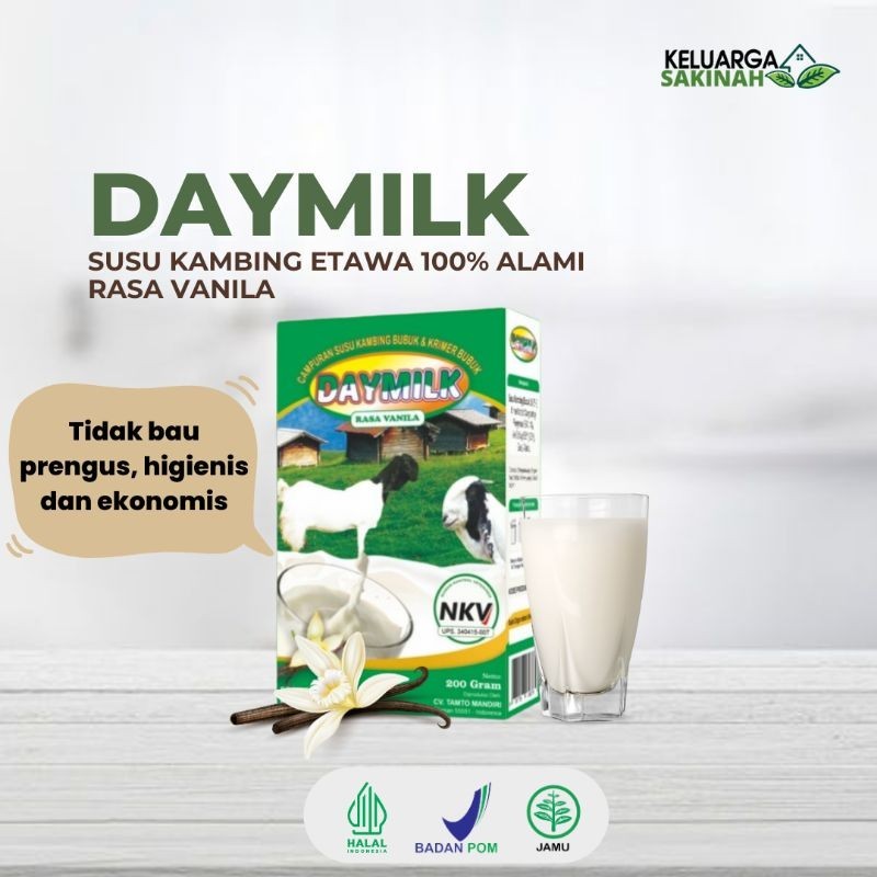 

DAYMILK SUSU KAMBING ETAWA BUBUK RASA VANILLA - Susu kambing etawa dengan varian rasa vanilla