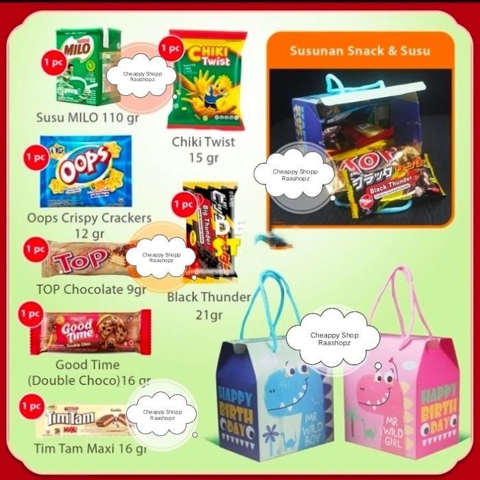 

Box Souvenir Ulang Tahun Goodie Bag Ultah Dus Snack Kotak Snack Bday 027