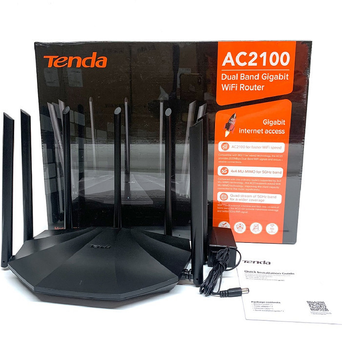 BEBAS ONGKIR - Tenda AC23 AC2100 Dual Band Gigabit Wifi Router/Wireless Router Tenda