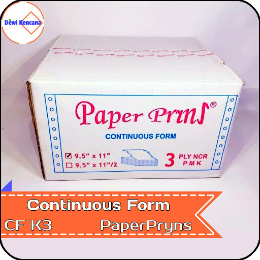 

Kertas Continuous Form 9,5" X 11" 3 Ply Ncr K3 Paperpryns
