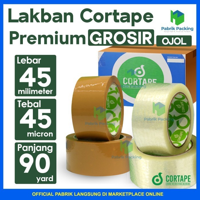 

Lakban Cortape Setara Daimaru - Ukuran 45Mm X 90Yard 1 Dus Ojol