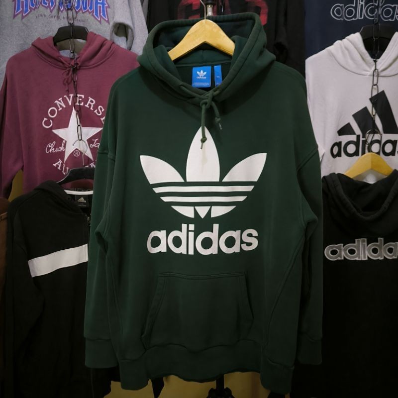 HOODIE ADIDAS TREVOIL HIJAU BOTOL