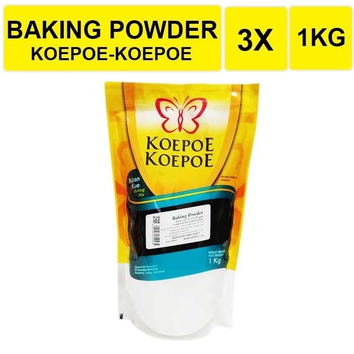 

3 Pcs Baking Powder Cap Koepoe Koepoe/ Baking Powder Cap Kupu Kupu 1Kg