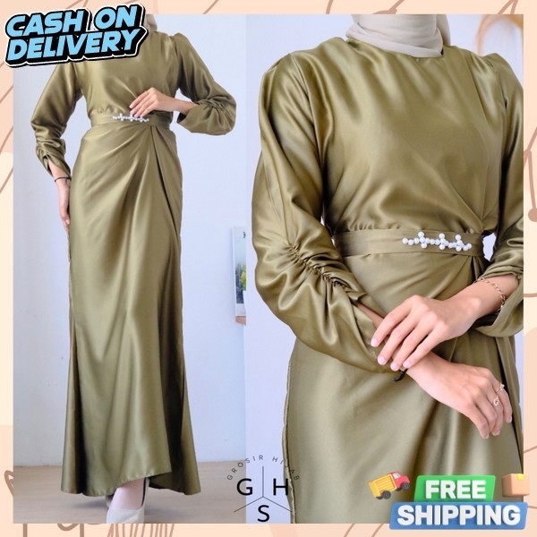 Hamid Wsnita Mewah Murah Gamis Premium Bres Maid Dreas Gms Pakean Cwek Ghamis Terbaru Gsmid Fashion 