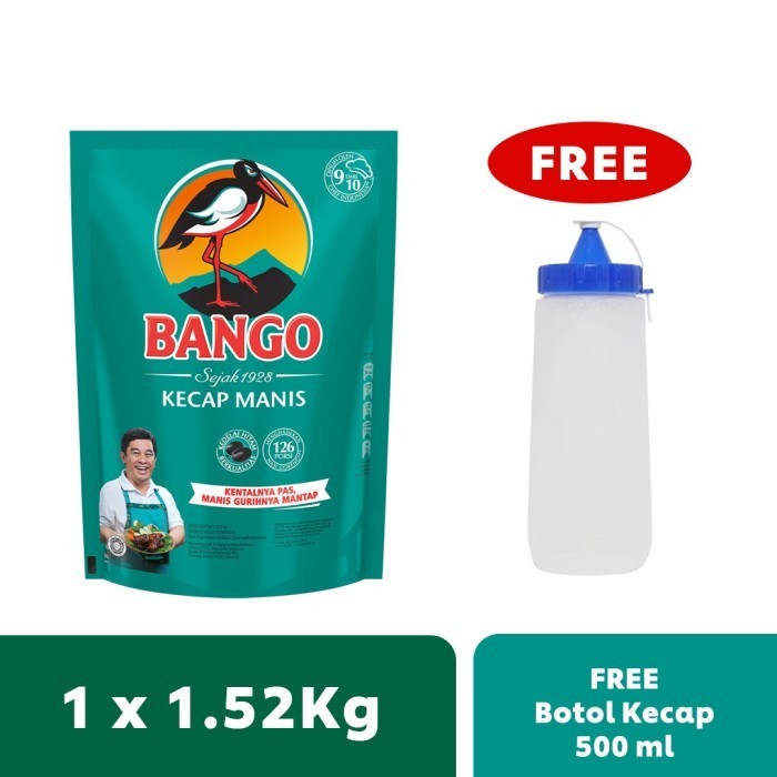 

Bango Kecap Manis Pouch 1.52Kg Free Botol Kecap 500Ml