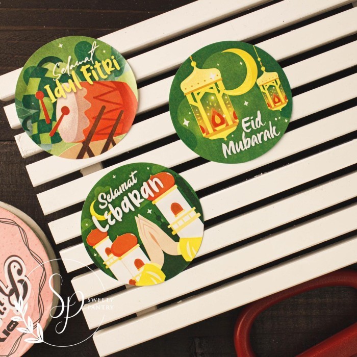 

Stiker/Sticker Box Toples Kue Kering Lebaran/Idul Fitri Stif03 -180Pcs 050