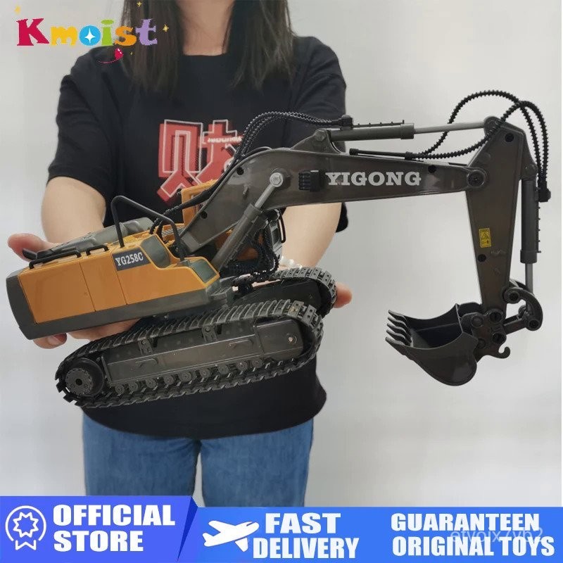 Mobil Mainan RC, Mainan Remot Kontrol Kendaraan Proyek 2.4G, Mobil Mainan Bulldozer Truk Crawler, Mo