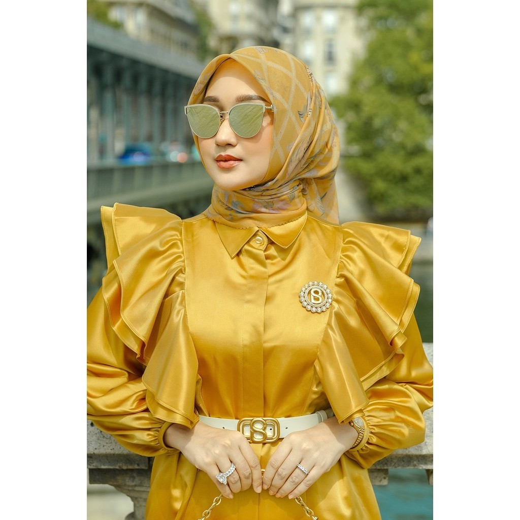 The Autograph Voile Square XL - Jaune