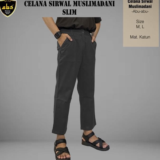 Promo  Celana Sirwal Muslimadani Formal Dewasa Laa Isbal Celana Kantor Pria Lebaran 2024
