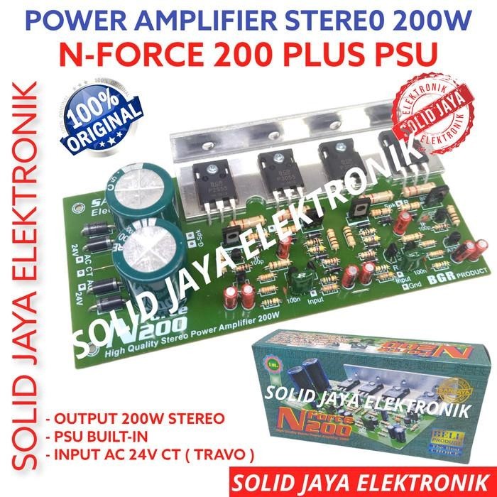 KIT POWER 200W STEREO N FORCE NFORCE N200 AMPLIFIER AUDIO BELL BGR ORI