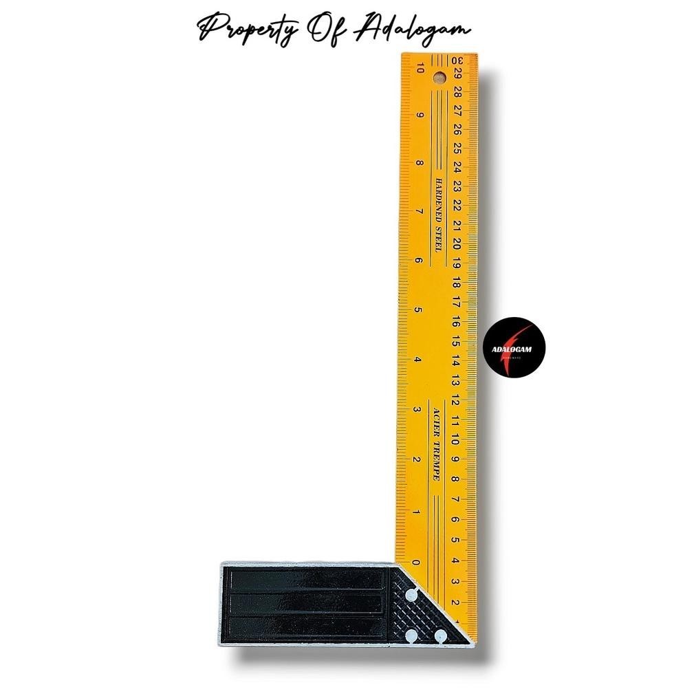 

Big Sale Penggaris Siku Tukang 30 cm Stainless - Pasekon 12 inch ||