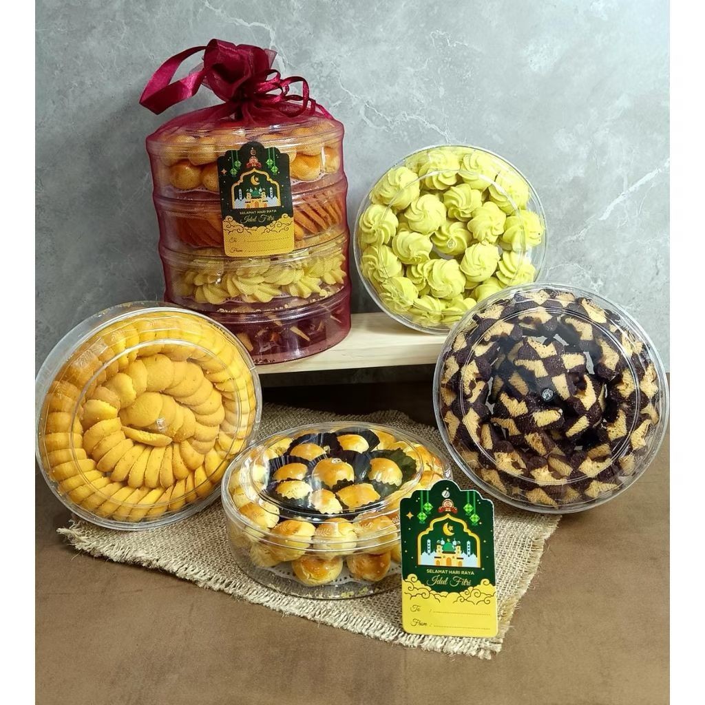 

MJS KUE KERING LARIS MANIS RATU EKONOMIS ISI 4 TOPLES/KUE LEBARAN/HAMPERS KUE
