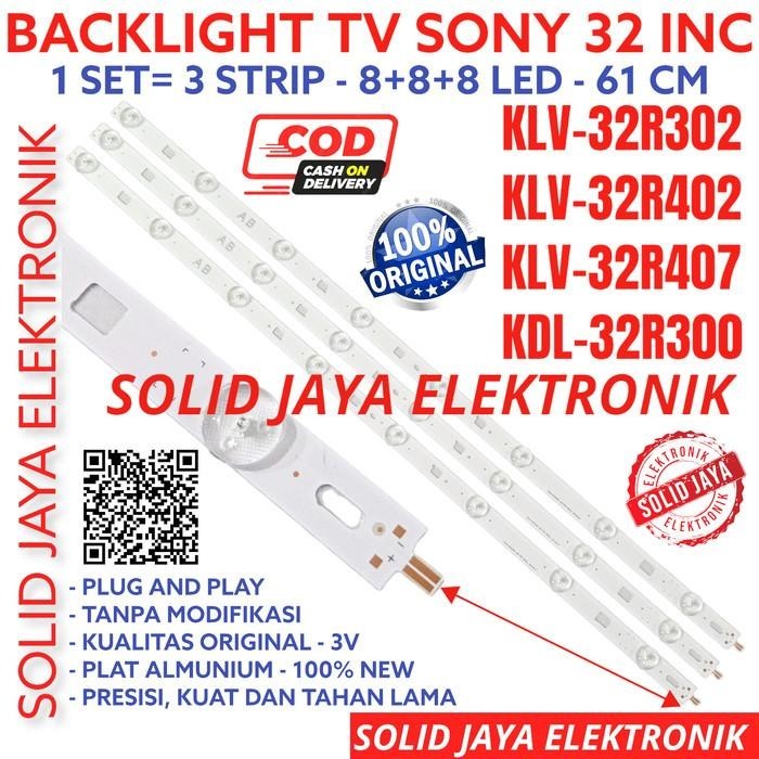 LAMPU BACKLIGHT TV SONY 32 INC INCH BL 8K 3V 8 KANCING MATA 3 VOLT