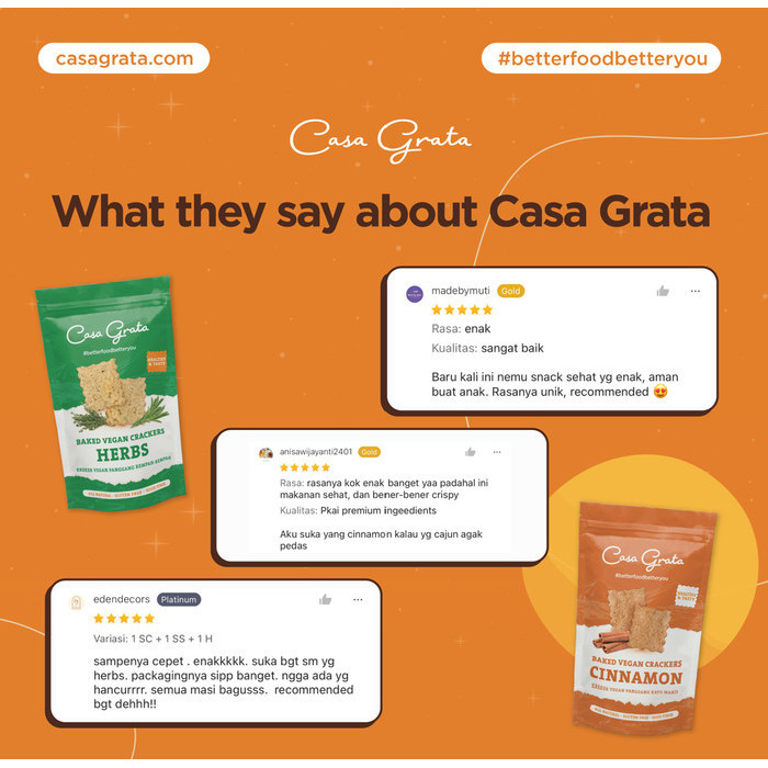 

6 B7g + 6 Mini 2g Casa Grata Crackers choose your own flavor