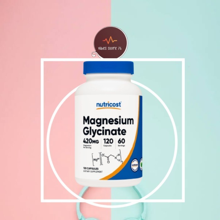 Nutricost Magnesium Glycinate 420 Mg Non-Gmo Gluten Free Vegetarian