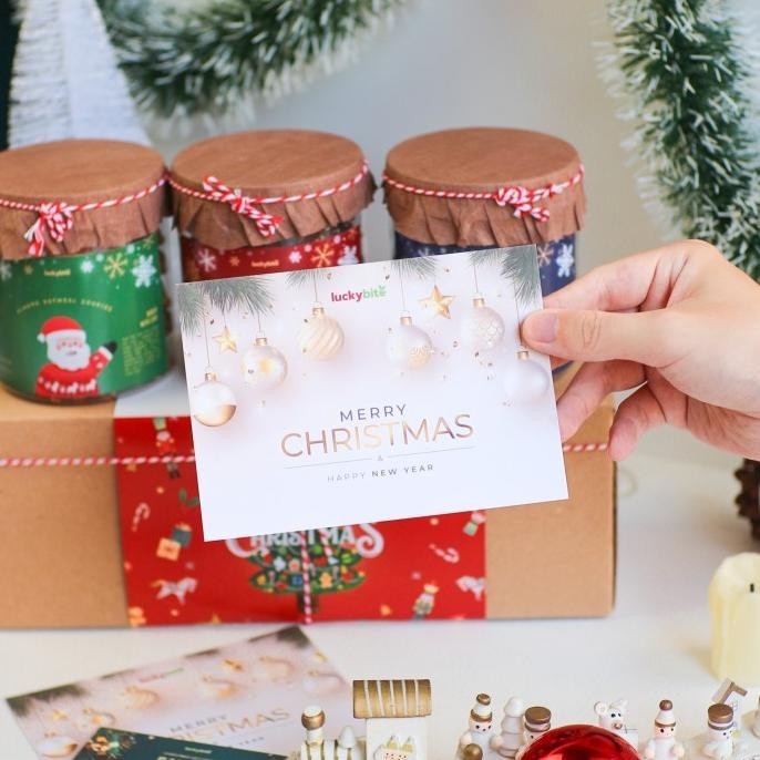 

Hampers Natal / Christmas Hampers - Cookies 3 Jar + FREE Greeting Card