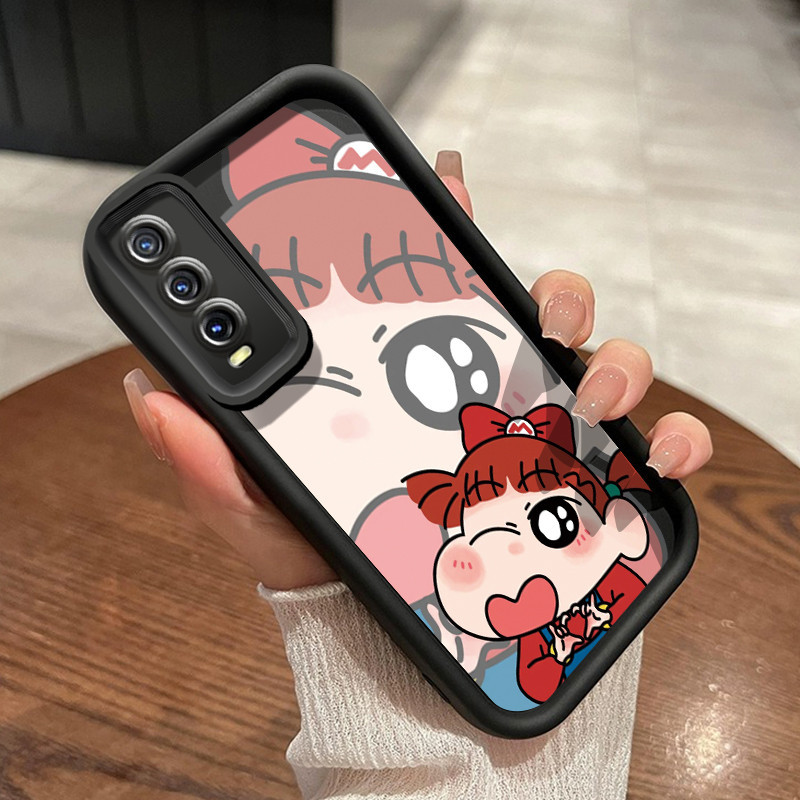 Casing Hp VIVO Y20 Y20s Y20i Y20T Y12s Y12a Y30G Y11s Case pola Crayon desain HP lensa HP Softcase k