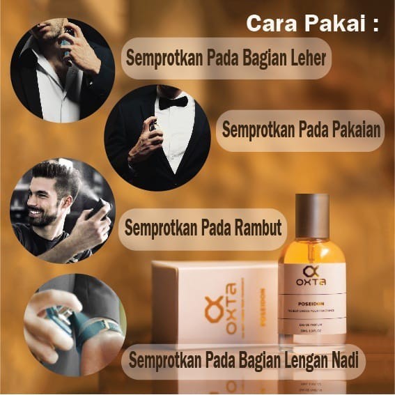 Oxta Poseidon Parfum Pria Non Alkohol - Parfum Pria Tahan Lama 30Ml