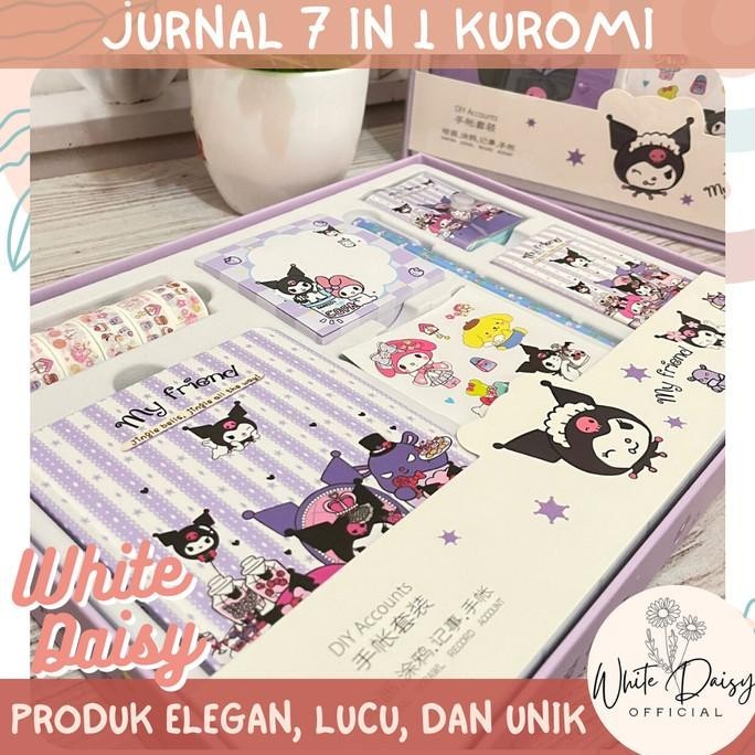 

Jurnal set 7 in 1 kuromi premium hadiah ulang tahun Gift Box hampers