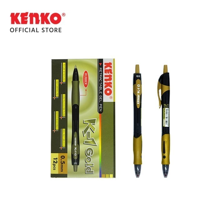 

Pulpen Gel Kenko K-1 Gold Hitam