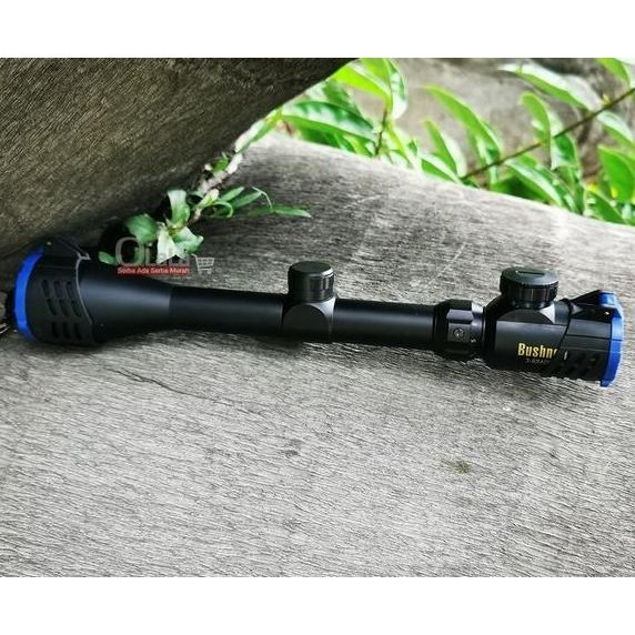 Teleskop Senapan Angin Bushnell 3-9X40Eg-D Flip Biru Teropong Bushnel