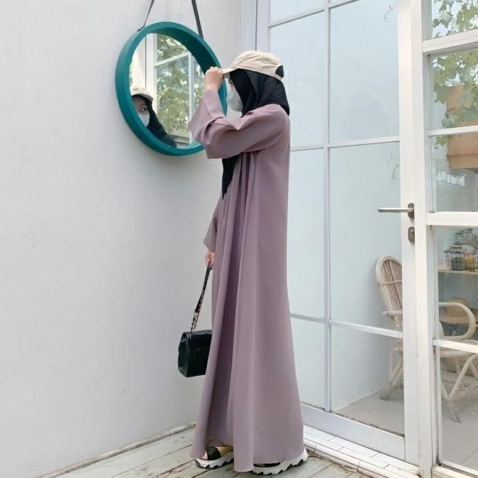 Abaya Hitam Polos Wanita Abaya Turkey Baju Umroh Wanita 2022