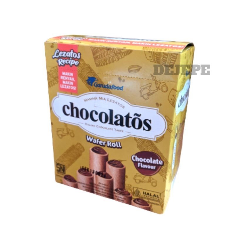 

CHOCOLATOS WAFER ROLL RASA COKELAT 1 BOX ISI 24PCS ECERAN RP.500,- PRODUK TERBARU 2024