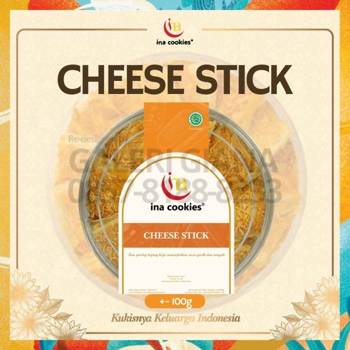 

Limited! Kue Kering Lebaran - Ina Cookies Cheese Stick - Kukis Keju Pastry New