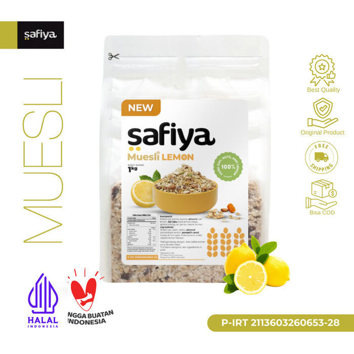 

Muesli Lemon 1 Kg Dried Fruit Seed Sereal Sehat Safiya