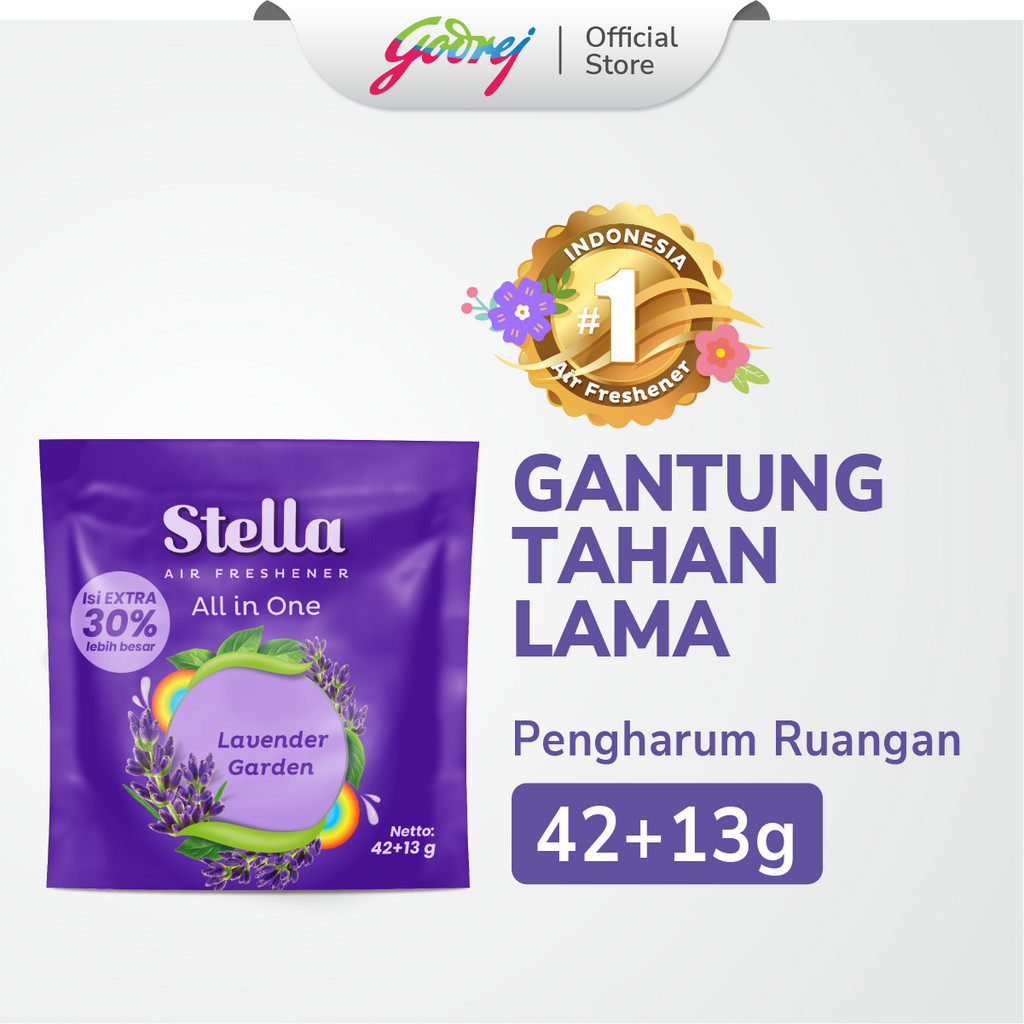 Stella All In One Lavender Garden 42+13gr - Pengharum Ruangan