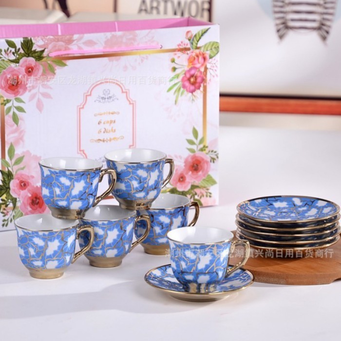 

Hampers Kado Cangkir Keramik Set 6 In 1 European Style /Parcel