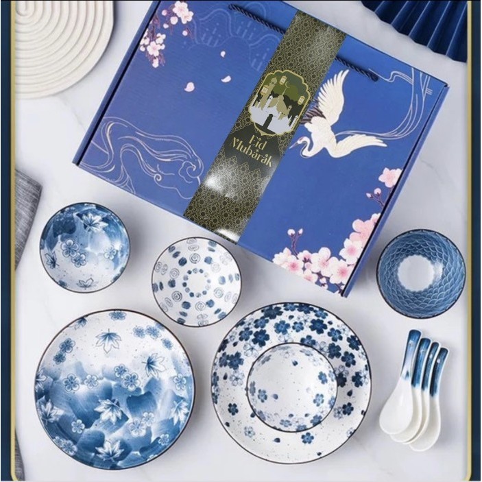 

Birdie Plate Set Gift Box / Wedding Gift Set / Hampers Hadiah Kado