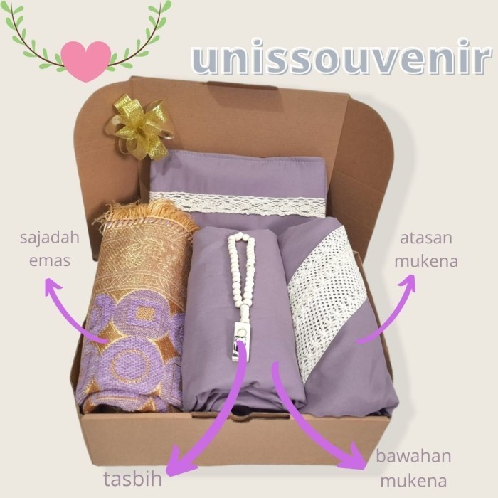 

Hampers Box Mukena Lengkap Sajadah Souvenir/Gift/Wedding/Tukar Kado