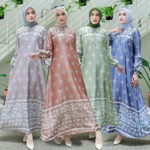 Warna Warni Brand GAMIS CALISTA motif  / fashion / motif / busui / murah / promo/baju lebaran 2024 c