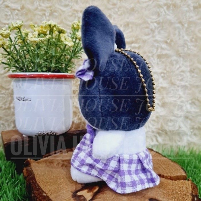 Marwa - Gantungan Kunci Kuromi Boneka Ungu Gantungan Boneka Kuromi Rok Ungu