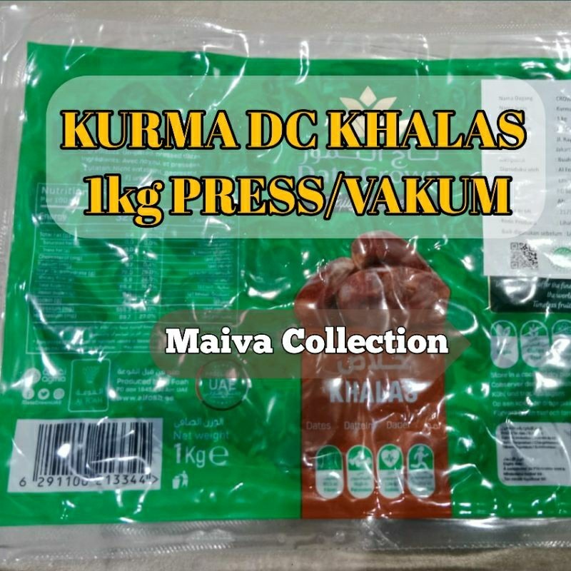 

MJS KURMA DATE CROWN KHALAS 1KG PRESS/PRES / VAKUM, Expired : Desember 2024 dan Nov 2025