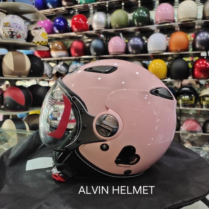 HELM KYT ELSICO SOLID LIGHT PEACH / KYT ELSICO POLOS LIGHT PEACH